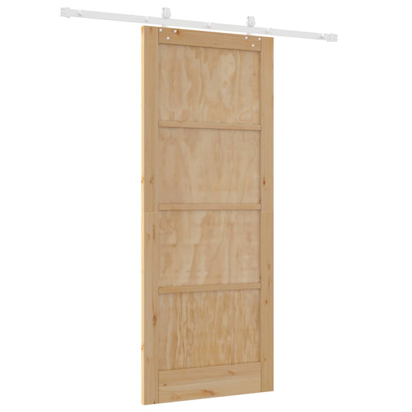 Liukuovi Luonnollinen ja valkoinen 86 x 211 cm Täysi mänty