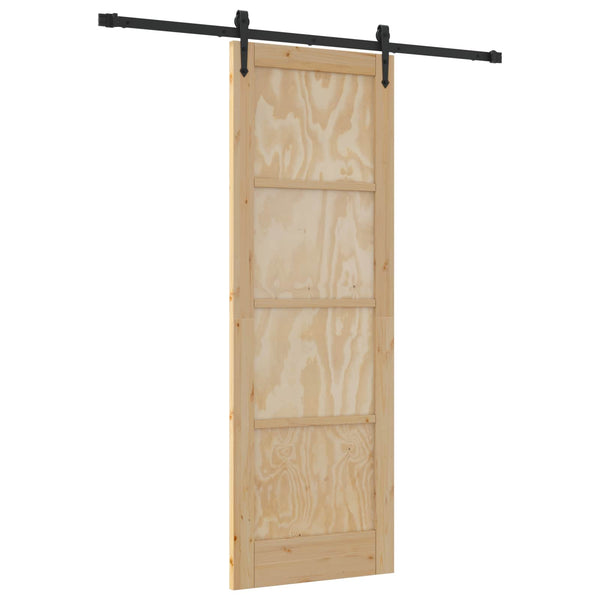 Liukuovi ORKDAL 73,5 x 211 cm Täysi mänty Luonnollinen ja musta