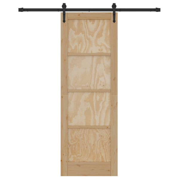 Liukuovi ORKDAL 73,5 x 211 cm Täysi mänty Luonnollinen ja musta