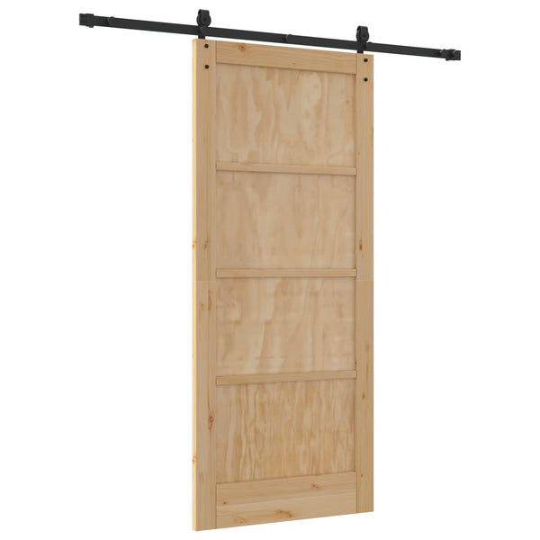 Liukuovi ORKDAL 86 x 198,5 cm Täysi mänty Luonnollinen ja musta