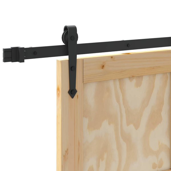 Liukuovi ORKDAL 73,5 x 211 cm Täysi mänty Luonnollinen ja musta