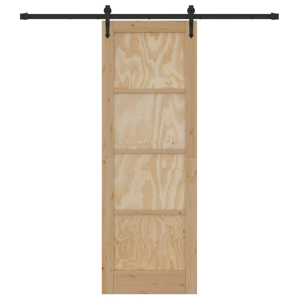 Liukuovi ORKDAL 73,5 x 211 cm Täysi mänty Luonnollinen ja musta