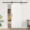 Liukuovi ORKDAL 83 x 202 cm Täysi mänty Valkoinen ja musta