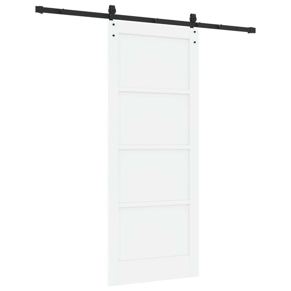 Liukuovi ORKDAL 83 x 202 cm Täysi mänty Valkoinen ja musta