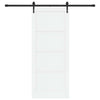 Liukuovi ORKDAL 83 x 202 cm Täysi mänty Valkoinen ja musta