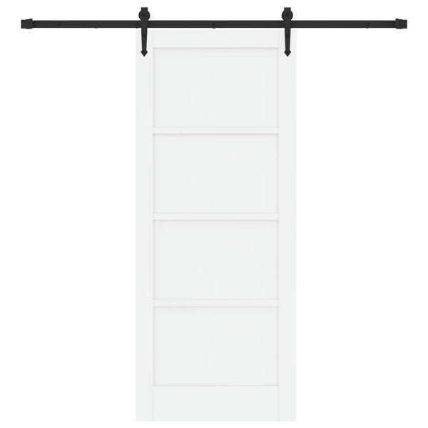 Liukuovi ORKDAL 83 x 202 cm Täysi mänty Valkoinen ja musta