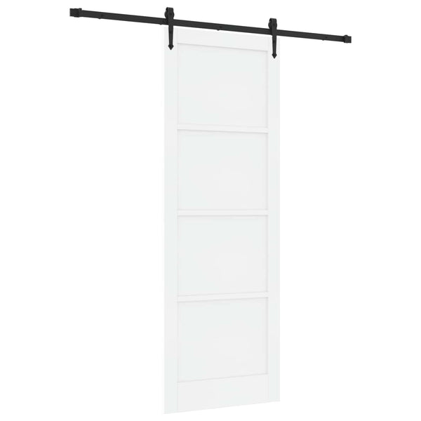 Liukuovi ORKDAL 83 x 232 cm Täysi mänty Valkoinen ja musta