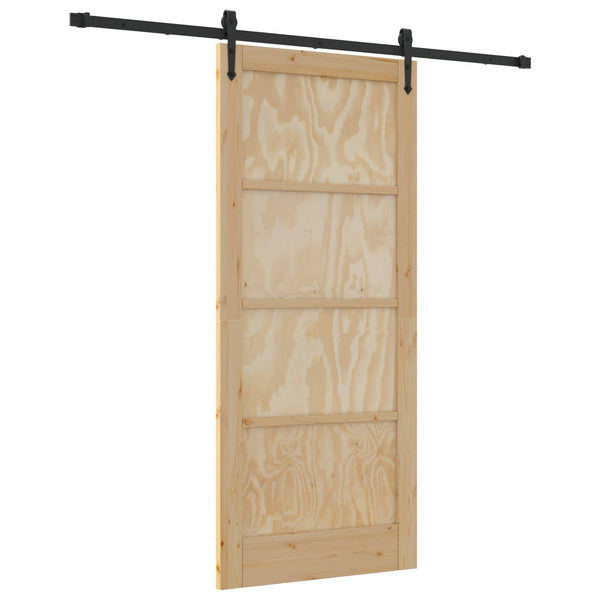 Liukuovi ORKDAL 86 x 198,5 cm Täysi mänty Luonnollinen ja musta