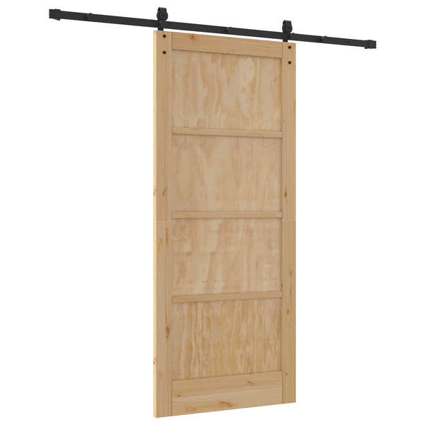 Liukuovi ORKDAL 86 x 198,5 cm Täysi mänty Luonnollinen ja musta