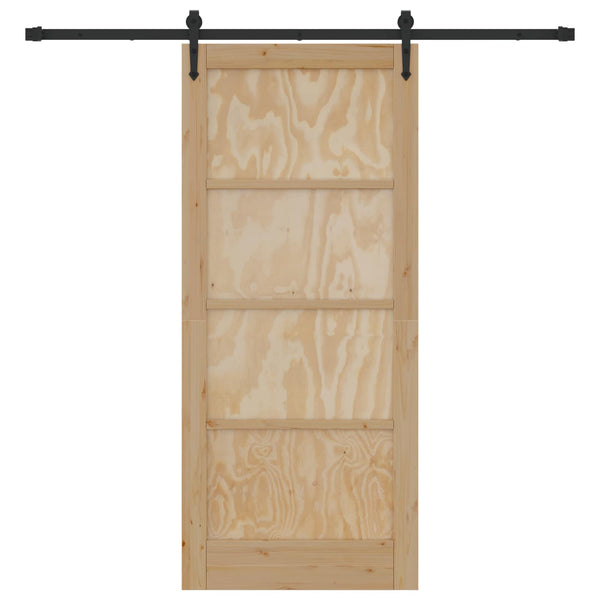 Liukuovi ORKDAL 86 x 198,5 cm Täysi mänty Luonnollinen ja musta