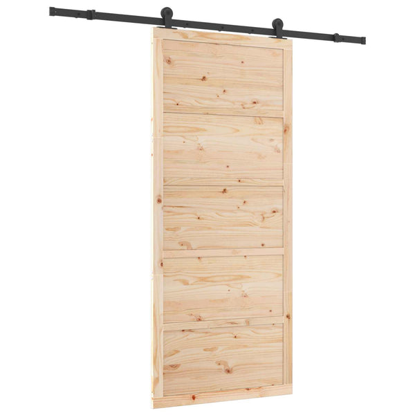 Liukuovi 100 x 208 cm Täysi mänty Luonnollinen
