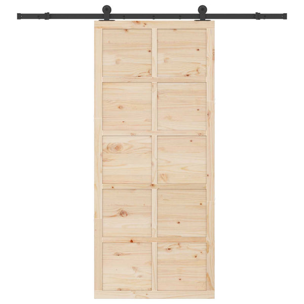Liukuovi 90 x 208 cm Täysi mänty Luonnollinen