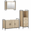 Kylpyhuoneen kaappisetti 3 kpl Sonoma-tammi 40 x 36 x 109,5 cm