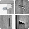 Kylpyhuoneen kaappisetti 3 kpl Harmaa Sonoma 40 x 36 x 109,5 cm