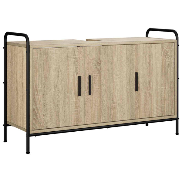 Kylpyhuoneen kaappisetti 3 kpl Sonoma-tammi 40 x 36 x 181 cm