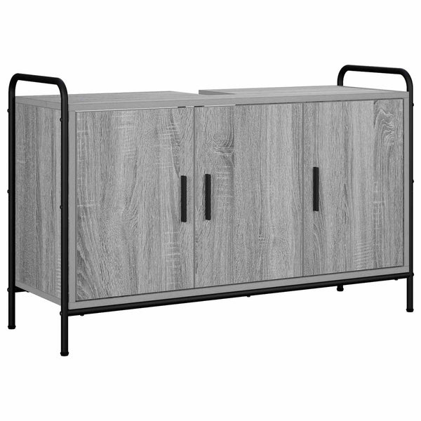 Kylpyhuoneen kaappisetti 3 kpl Harmaa Sonoma 40 x 36 x 181 cm