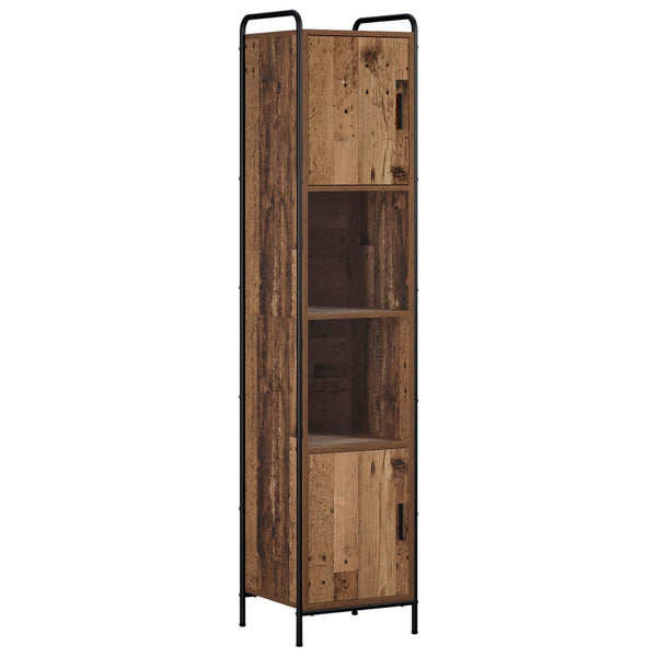Kylpyhuoneen kaappisetti 3 kpl Vanha puu 40 x 36 x 181 cm
