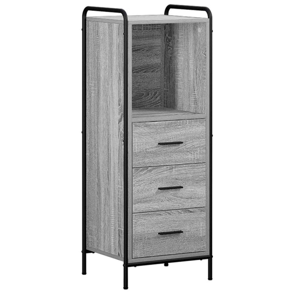 Kylpyhuoneen kaappisetti 4 kpl Harmaa Sonoma 40 x 36 x 181 cm