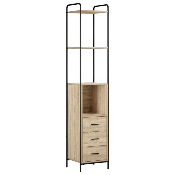 Kylpyhuoneen kaappisetti 4 kpl Sonoma-tammi 40 x 36 x 200,5 cm