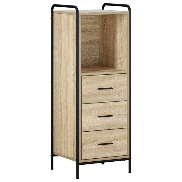 Kylpyhuoneen kaappisetti 4 kpl Sonoma-tammi 40 x 36 x 200,5 cm