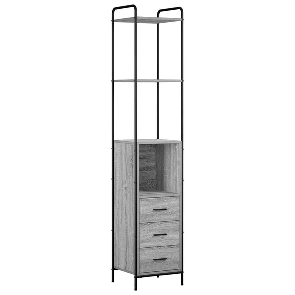 Kylpyhuoneen kaappisetti 4 kpl Harmaa Sonoma 40 x 36 x 200,5 cm