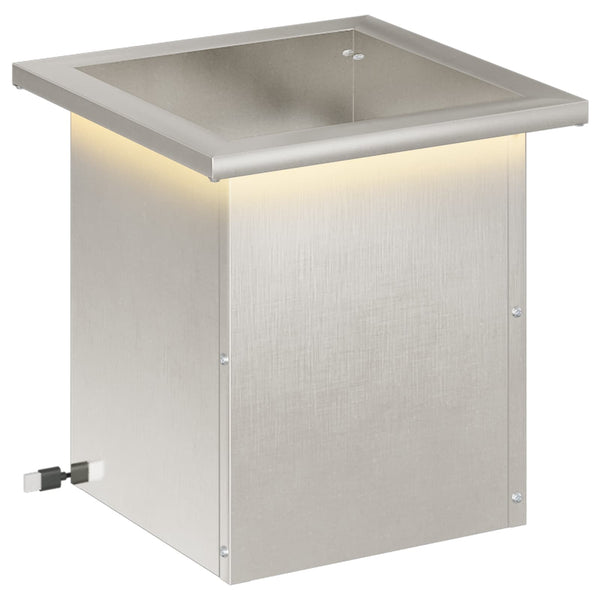 Puutarhan istutuslaatikko LED-valolla Hopea 30 x 30 x 30 cm