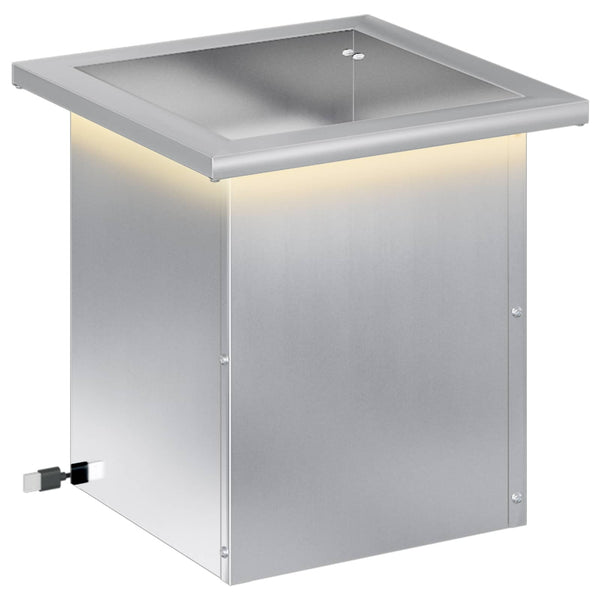Puutarhan istutuslaatikko LED-valolla Hopea 30 x 30 x 30 cm