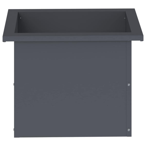 Puutarhan istutuslaatikko LED-valolla 2 kpl Antrasiitti
