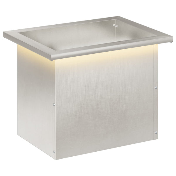 Puutarhan istutuslaatikko LED-valolla Hopea 30 x 40 x 30 cm