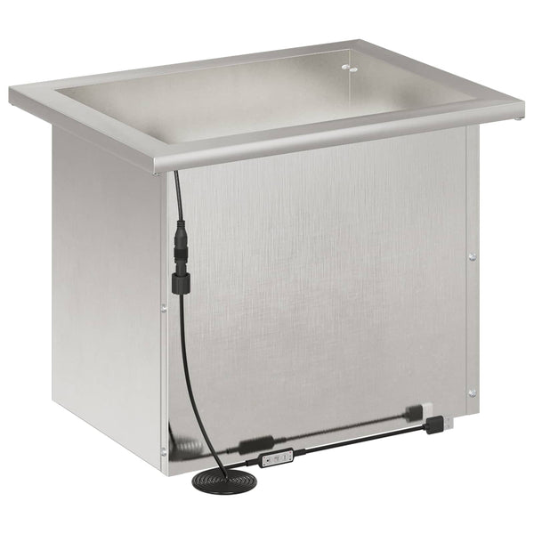 Puutarhan istutuslaatikko LED-valolla Hopea 30 x 40 x 30 cm