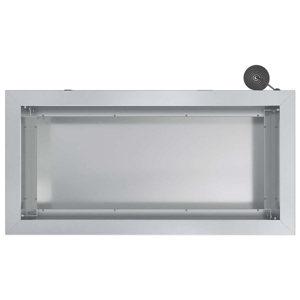 Puutarhan istutuslaatikko LED-valolla 2 kpl Hopea