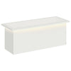 Puutarhan istutuslaatikko LED-valolla valkoinen 30 x 80 x 30 cm
