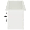 Puutarhan istutuslaatikko LED-valolla valkoinen 30 x 80 x 30 cm