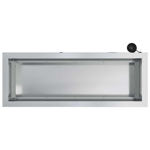 Puutarhan istutuslaatikko LED-valolla 2 kpl Hopea