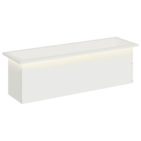 Puutarhan istutuslaatikko LED-valolla valkoinen