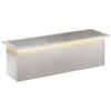 Puutarhan istutuslaatikko LED-valolla Hopea 30 x 100 x 30 cm