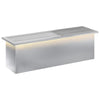 Puutarhan istutuslaatikko LED-valolla Hopea 30 x 100 x 30 cm