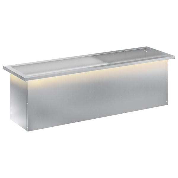 Puutarhan istutuslaatikko LED-valolla Hopea 30 x 100 x 30 cm