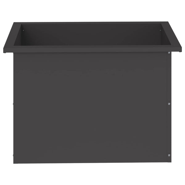 Puutarhan istutuslaatikko LED-valolla 2 kpl Musta