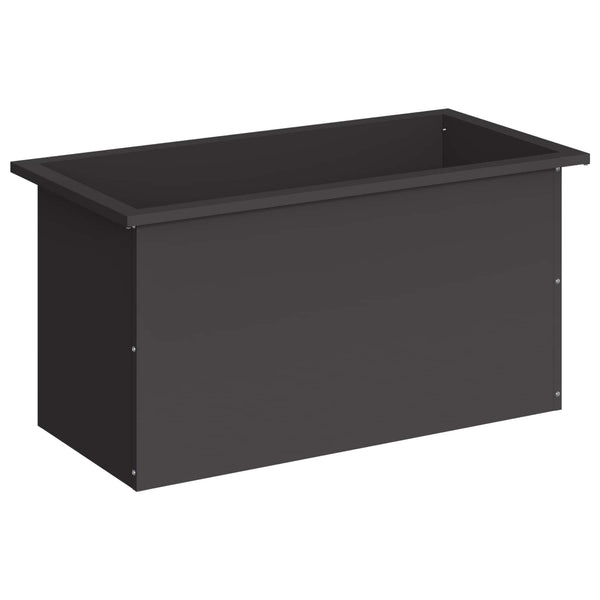 Puutarhan istutuslaatikko LED-valolla Musta 40 x 80 x 40 cm