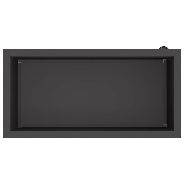 Puutarhan istutuslaatikko LED-valolla Musta 40 x 80 x 40 cm