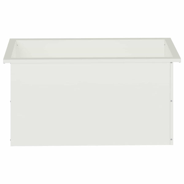Puutarhan istutuslaatikko LED-valolla valkoinen 40 x 80 x 40 cm