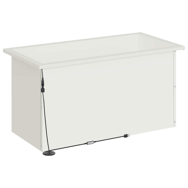 Puutarhan istutuslaatikko LED-valolla 2 kpl valkoinen