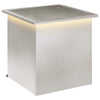 Puutarhan istutuslaatikko LED-valolla Hopea 50 x 50 x 48 cm