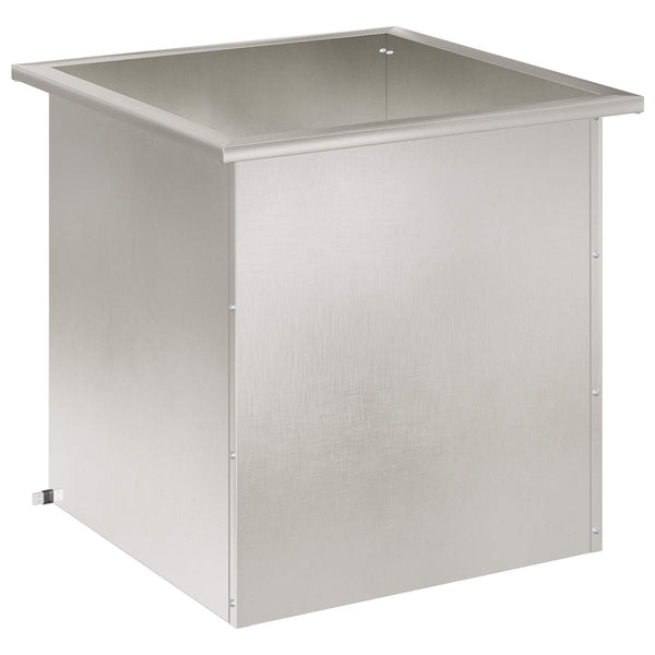 Puutarhan istutuslaatikko LED-valolla Hopea 50 x 50 x 48 cm