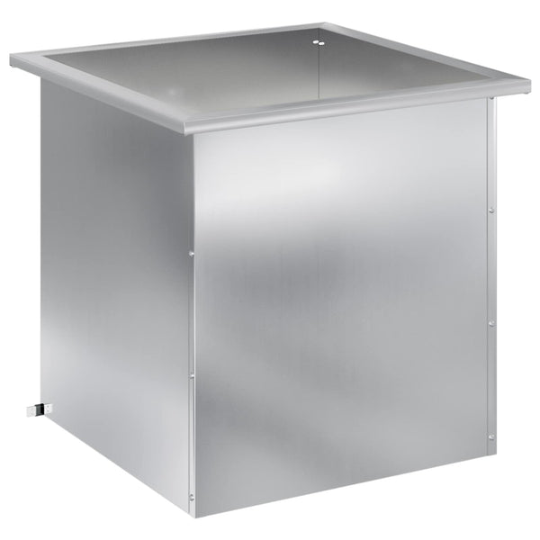 Puutarhan istutuslaatikko LED-valolla Hopea 50 x 50 x 48 cm