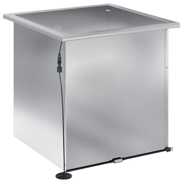 Puutarhan istutuslaatikko LED-valolla Hopea 50 x 50 x 48 cm
