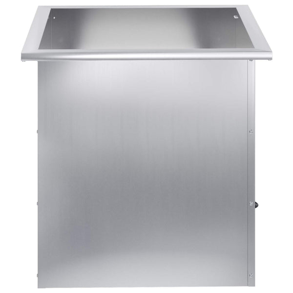 Puutarhan istutuslaatikko LED-valolla Hopea 50 x 50 x 48 cm