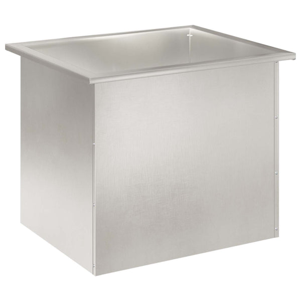 Puutarhan istutuslaatikko LED-valolla Hopea 50 x 60 x 48 cm