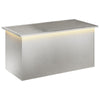 Puutarhan istutuslaatikko LED-valolla Hopea 50 x 100 x 48 cm